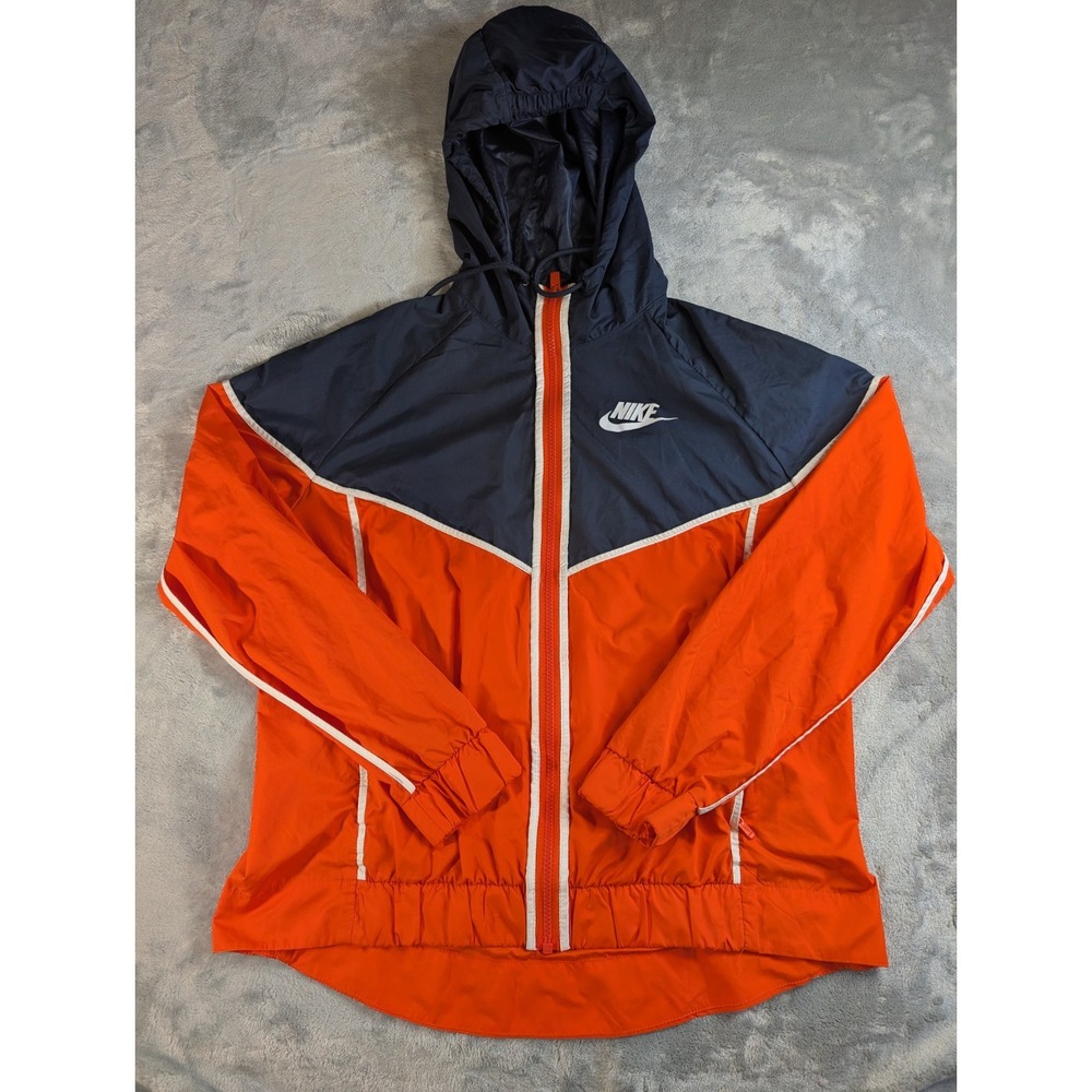 Nike Sportswear Windrunner Windbreaker Jacket Orange Blue Men's Size Large